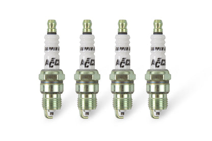 HP Copper Spark Plug Shorty 14MM Thread .460 In Reach Tapered Seat Non-Resistor 4 Pack ACCEL