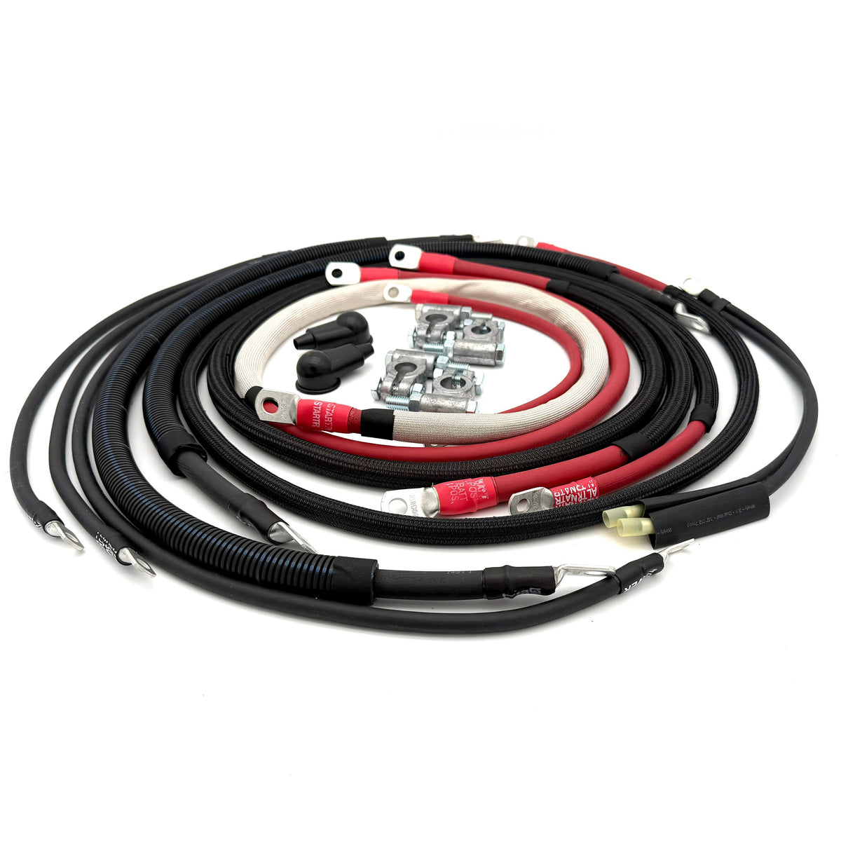 Dodge Cummins Battery Cable Kit 1/0 Gauge For 94-02 Dodge RAM 2500/3500 5.9 Liter Cummins Diesel 2nd Gen Battery Cable Big7Kits-2