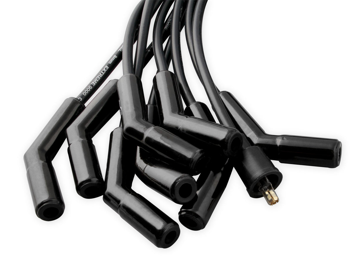 Spark Plug Wire Set Universal 135 Deg Black Ceramic Boots 9002Ck, Spark Plug Wires, Pro Fit Ceramic, Spiral Core, 8Mm, Black, Set ACCEL-2