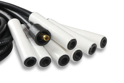 Spark Plug Wire Set Universal 180 Deg White Ceramic Boots These Ceramic Boot Spiral Core Universal Fit Spark Plug Wire Sets Have Straight 180 Degree Boots ACCEL-8