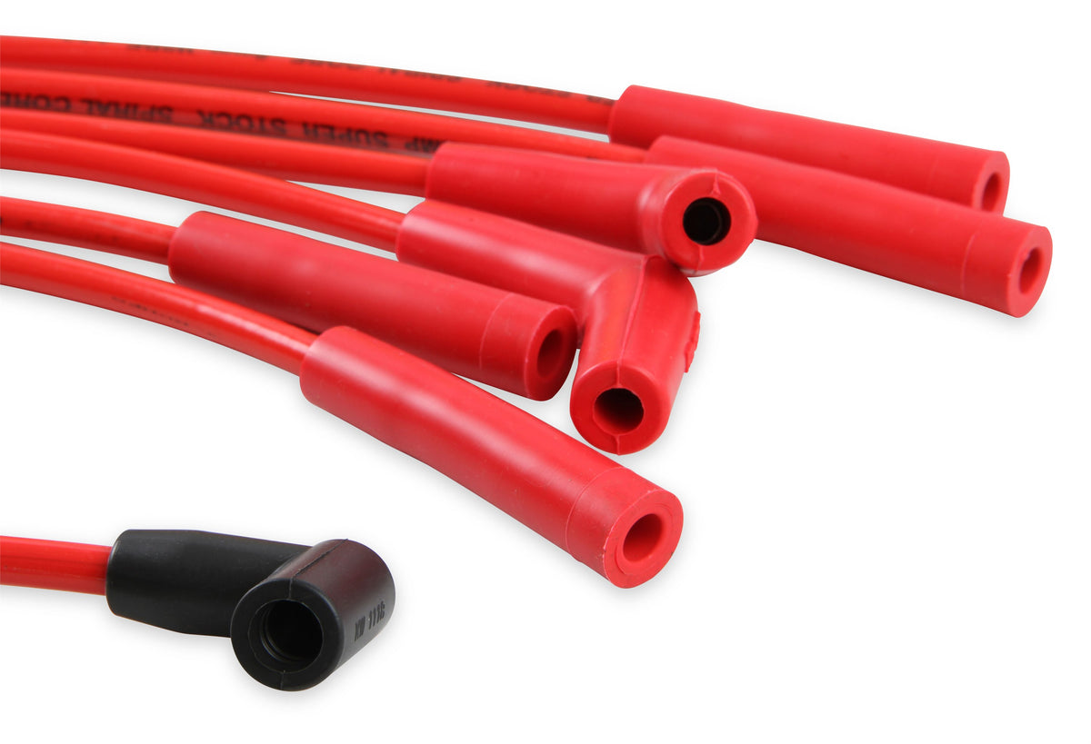 Spark Plug Wire Set Super Stock Spiral Core 8MM Jeep L6 Red These 8MM Custom Fit Super Stock Spiral Core Spark Plug Wires Fit Select Jeep L6 Applications ACCEL-5
