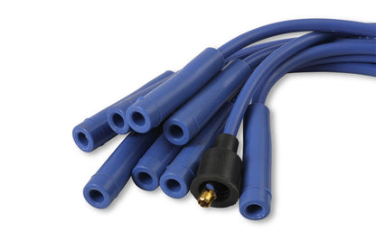 Spark Plug Wire Set- 8MM Blue Wire With Blue Straight Boots 4040B, Spark Plug Wires, Super Stock, Spiral Core, 8Mm, Blue, Set ACCEL-8