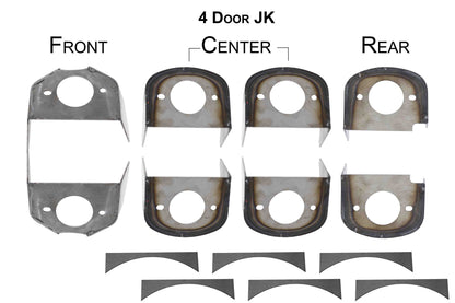 2007-2018 Jeep Wrangler Unlimited JKU Frame Body Mounts RB5057 Rust Buster Frameworks