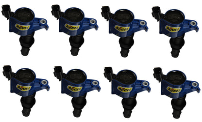 Direct Ignition Coil Kit Supercoil 2004-2008 Ford 4.6L/5.4L/6.8L 3-Valve 8-Pack Supercoil With Shorter Black Boot For 2004-2008 Ford Modular 3V 4.6L/ 5.4L / 6.8L V10 Engines ACCEL-7