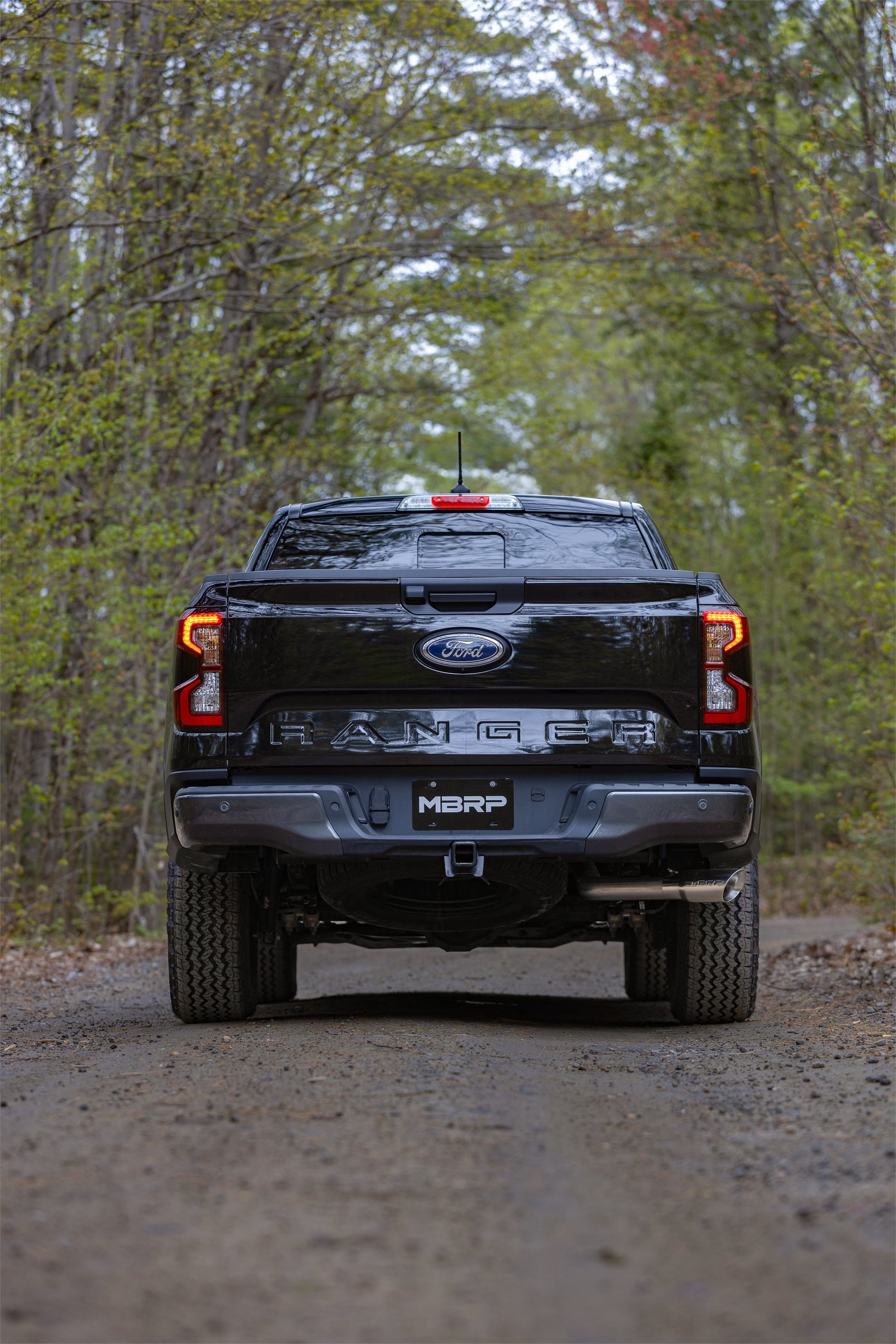 2024 Ford Ranger 2.3L Ecoboost Armor Pro T304SS 3-Inch Cat-Back Single Side Exit with Polished Tip MBRP-6