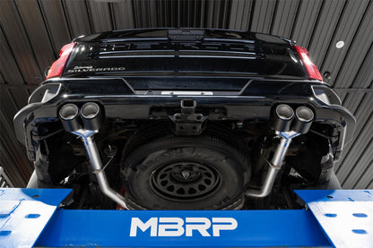 3.0 inch Cat-Back 2.5 inch Dual Split Rear Quad Carbon Fiber Tips 4.0 inch OD 19-up Silverado/Sierra 1500 Dual Out MBRP-4