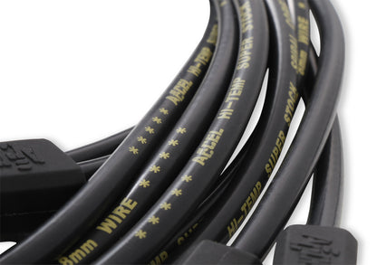 Spark Plug Wire Set- 8MM Super Stock Custom Black Wire Custom Spark Plug Wire Set 500 Ohms/Ft Sprial Core Sbc 1987-1995 V8 ACCEL-4