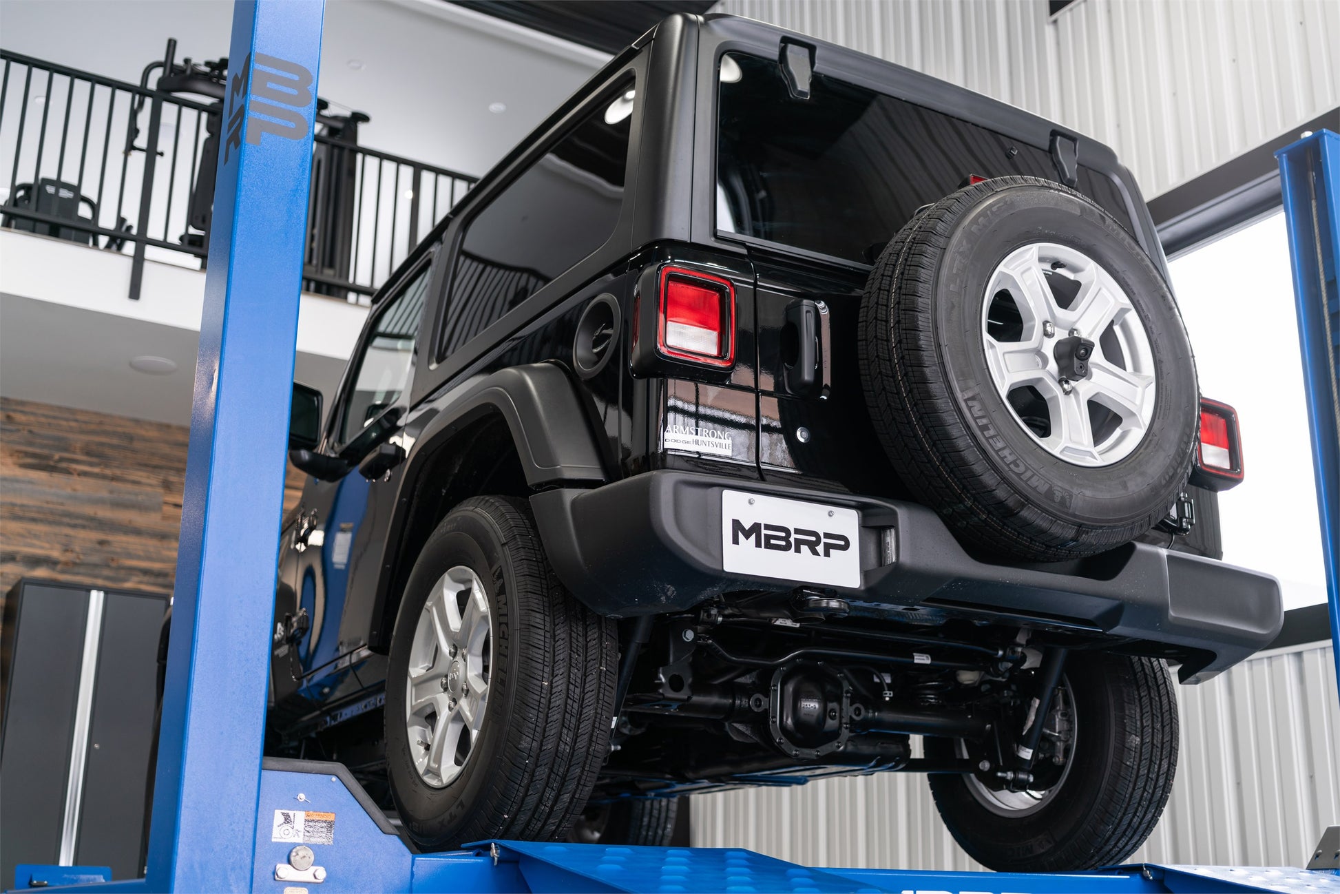 Jeep Cat Back Exhaust System Single Rear Exit Armor Lite Series For 18-Up Wrangler JL 2/4 Door 2.0L, 3.6L MBRP-1