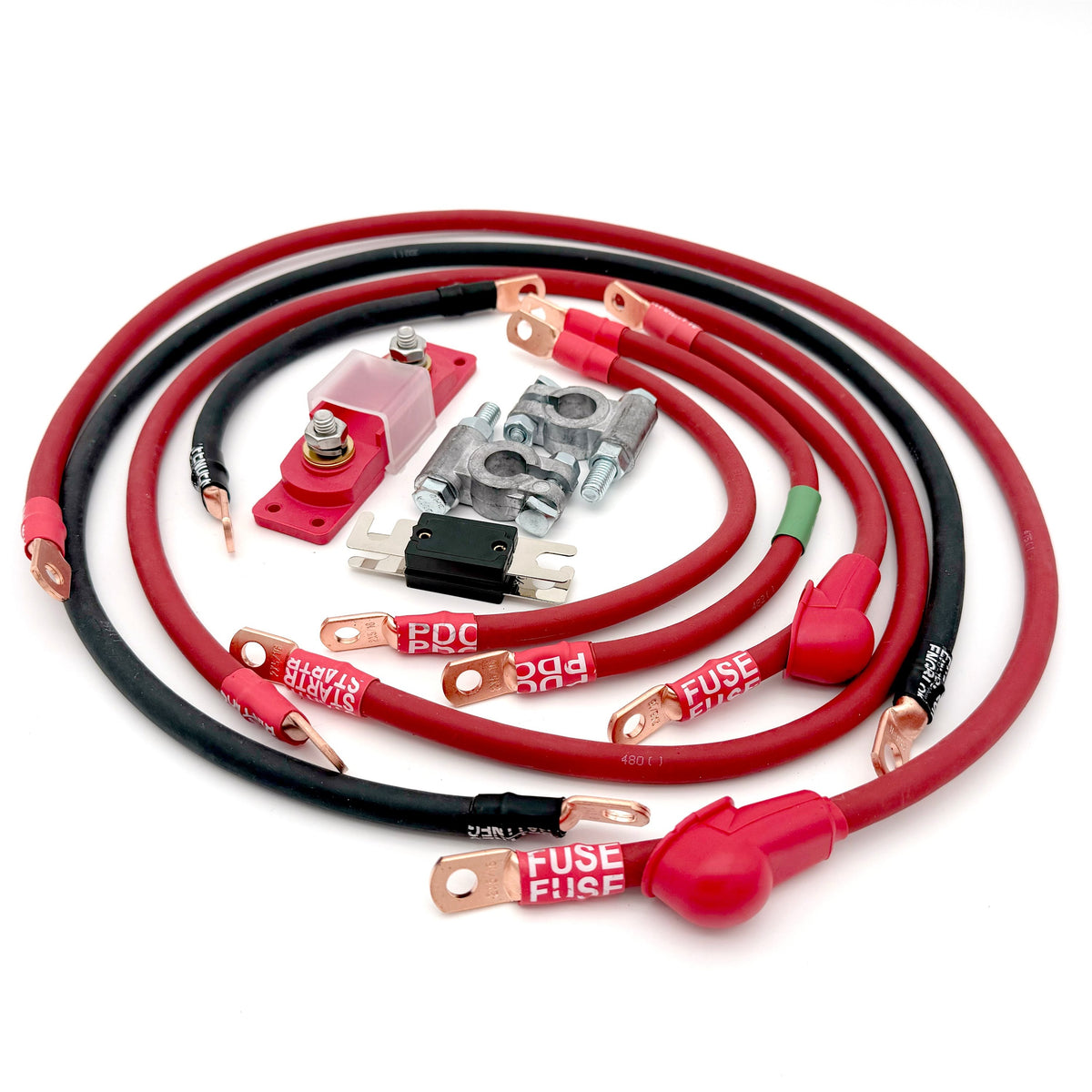 2005-2010 Jeep Grand Cherokee WK Battery Cable Kit 4.7 Liter 2 Gauge Battery Cable Big7Kits-14