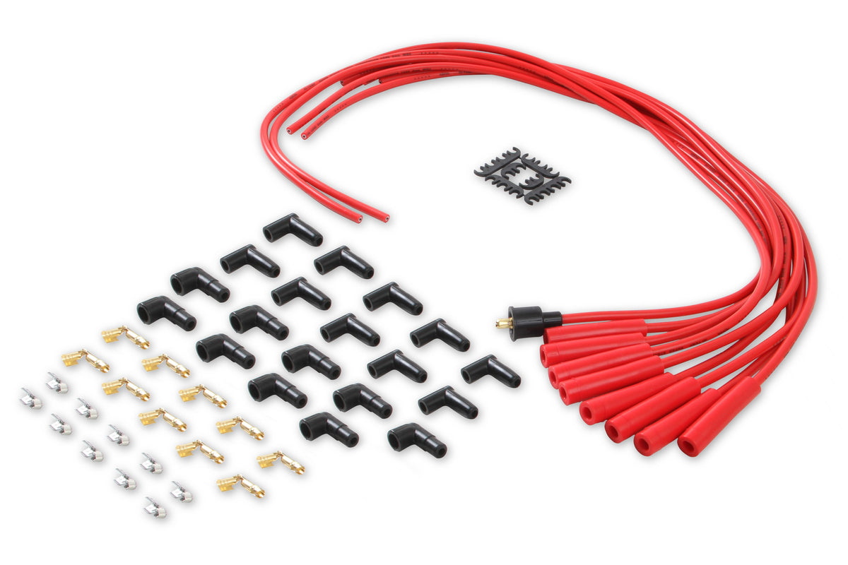 Spark Plug Wire Set- 8MM Red Wire With Red Straight Boots 4040R, Spark Plug Wires, Super Stock, Spiral Core, 8Mm, Red, Set ACCEL-2