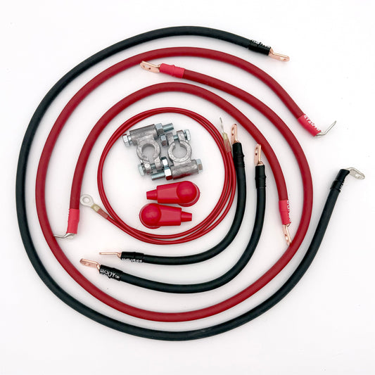 1987-1991 Ford Bronco Gen 4 Battery Cable Kit 5.8 Liter 2 Gauge Battery Cable Big7Kits