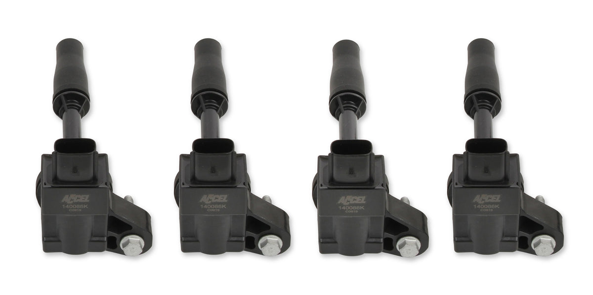 Ignition Coils General Motors 2.0L Turbo, 2.5L, Engines, Black, 4-Pack Fits 2013-2018, Buick, Cadillac, Chevy, Gmc 2.0L Turbo And 2.5L 4-Cylinder Engines ACCEL-1