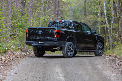 2024 Ford Ranger 2.3L Ecoboost Armor BLK Black-Coated Aluminized Steel 3-Inch Cat-Back Single Side Exit with Black Tip MBRP-6