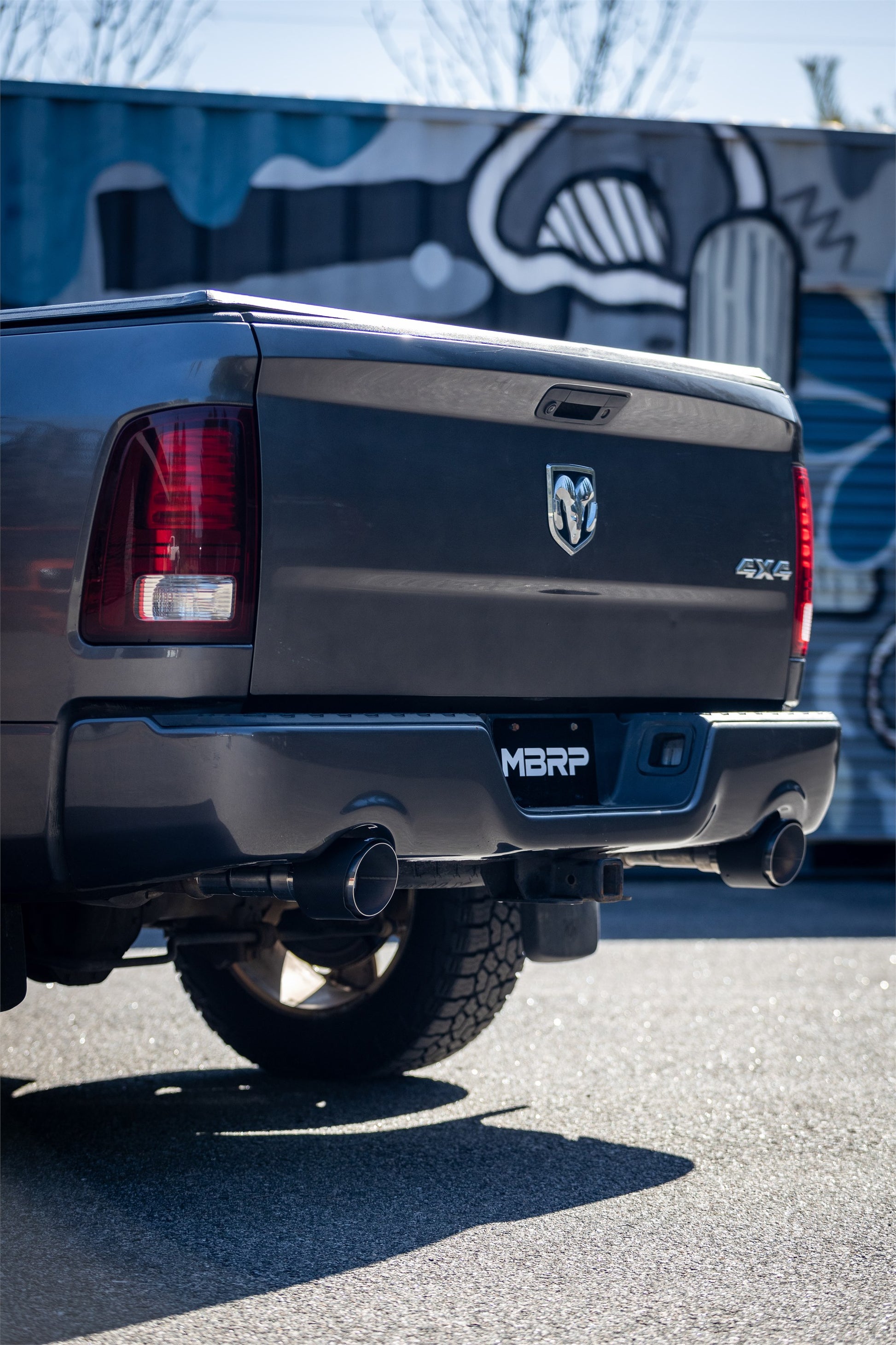 2009-2018 Ram 1500 and 2019-2024 Ram 1500 5.7L Hemi Carbon Fiber Exhaust Tips, 5 Inch OD Dual Wall Angle Cut. Sold In Pairs MBRP-4