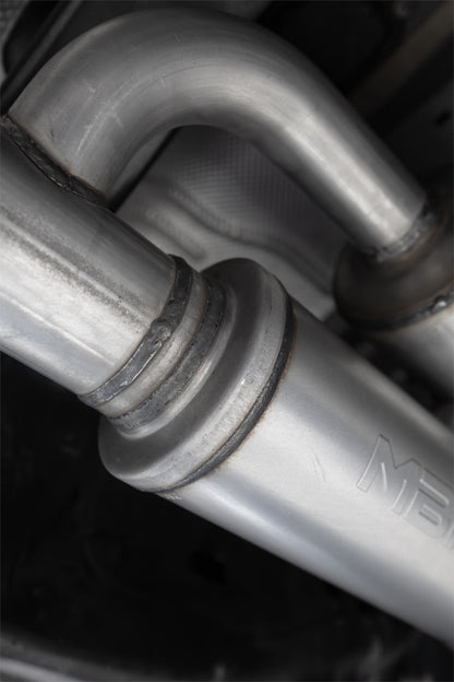 2025-Up Ram 1500 3.0L SST SO Armor BLK 3 inch Cat-back 2.5 Inch Dual Split Rear Exhaust with Black Tips MBRP-6