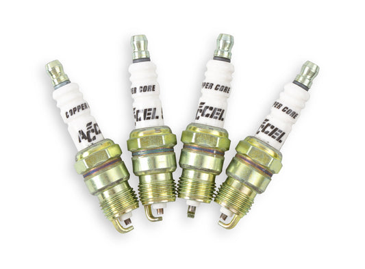 HP Copper Spark Plug Shorty 14MM Thread .460 In Reach Tapered Seat 2 Pack Of 0576S-4 (8 Spark Plugs) ACCEL-1