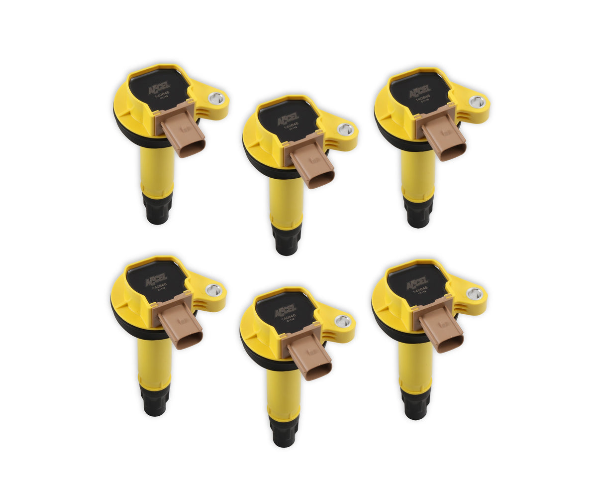 Direct Ignition Coil Kit Supercoil- 2010-2016 Ford Ecoboost 3.5L V6 6-Pack (3-Pin) Brand Supercoil Direct OEM Replacement ACCEL-7
