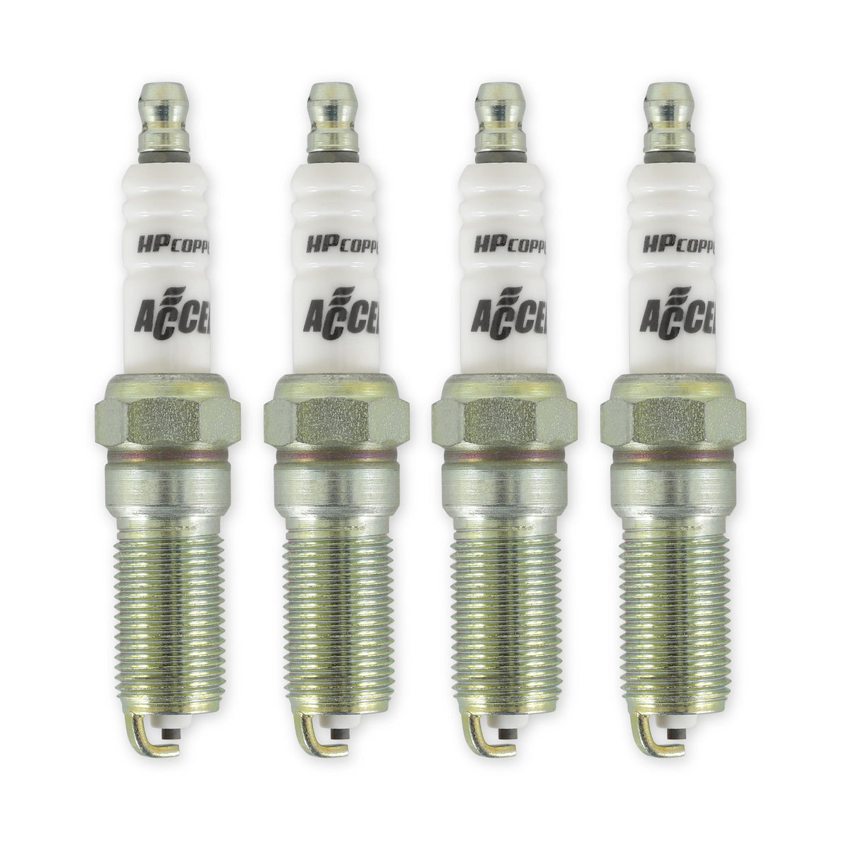 Hp Copper Spark Plug Ford Ecoboost 1.6L, 2.0L And 2.3L I4 Engines Two Heat Range Colder 4-Pack ACCEL