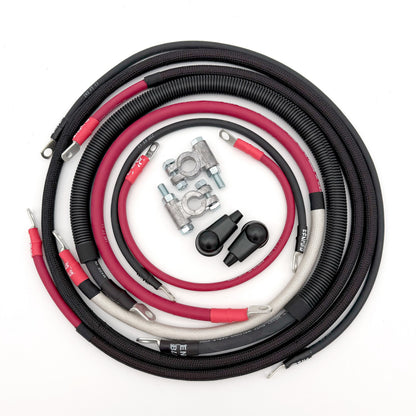 Dodge Cummins Battery Cable Kit 2/0 Gauge For 2006-2009 Dodge RAM 2500/3500 5.9-6.7 Liter Cummins Diesel 3rd Gen Battery Cable Single Battery Big7Kits