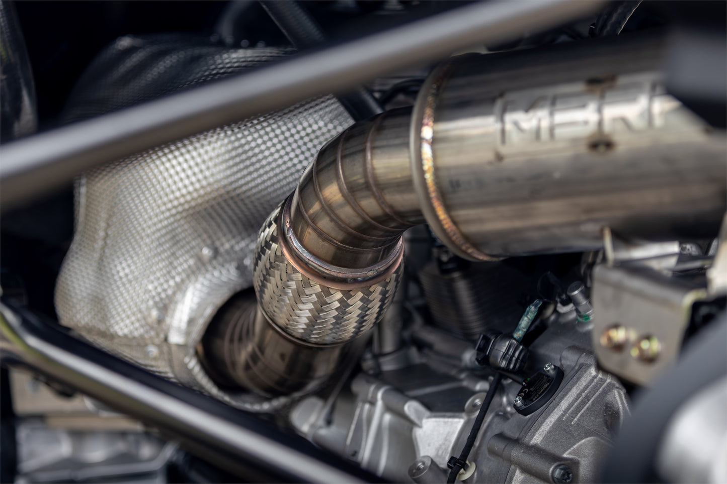 2024-Up Can-Am Maverick R Performance Series 3 Inch Single Slip-on Turbo Back Exhaust System MBRP-8