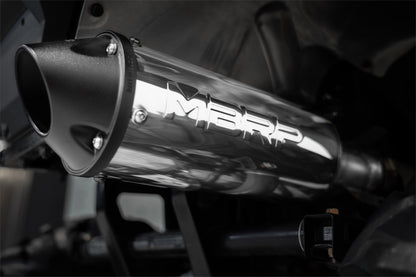 2001-Up Polaris Sportsman 5 Inch Single Slip-on Muffler with Billet Tip Performance Series MBRP-1