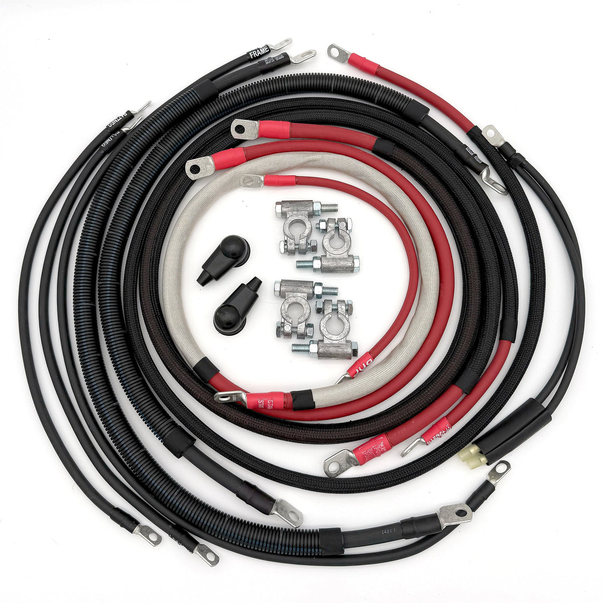 Dodge Cummins Battery Cable Kit 1/0 Gauge For 94-02 Dodge RAM 2500/3500 5.9 Liter Cummins Diesel 2nd Gen Battery Cable Big7Kits
