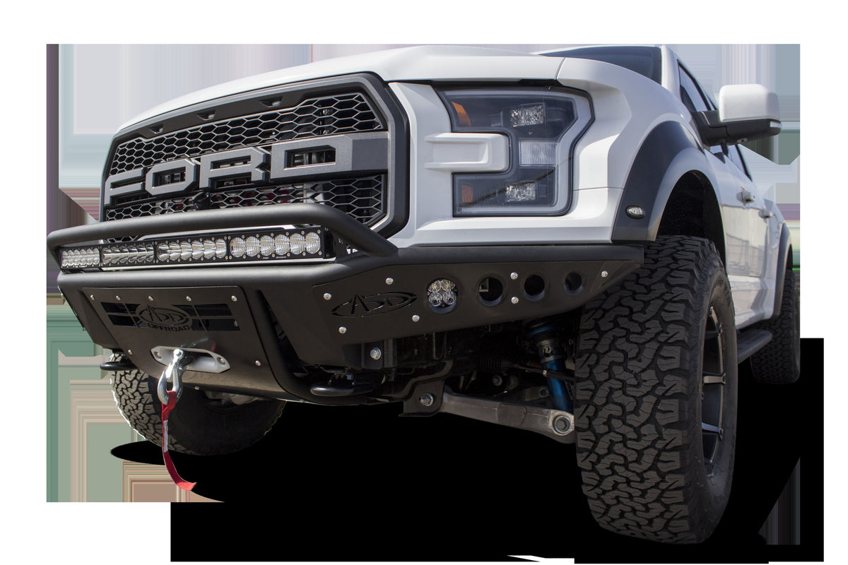 2017-2020 Ford F-150 Raptor Stealth R Front Bumper With Winch Mount Addictive Desert Designs-2