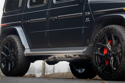 2019-Up Mercedes-Benz G63 4.0TT V8 Armor Pro T304SS 2.5 Inch Pre-Axle Cat-Back, Dual Split Side, Quad Outlet, Active Profile MBRP-6