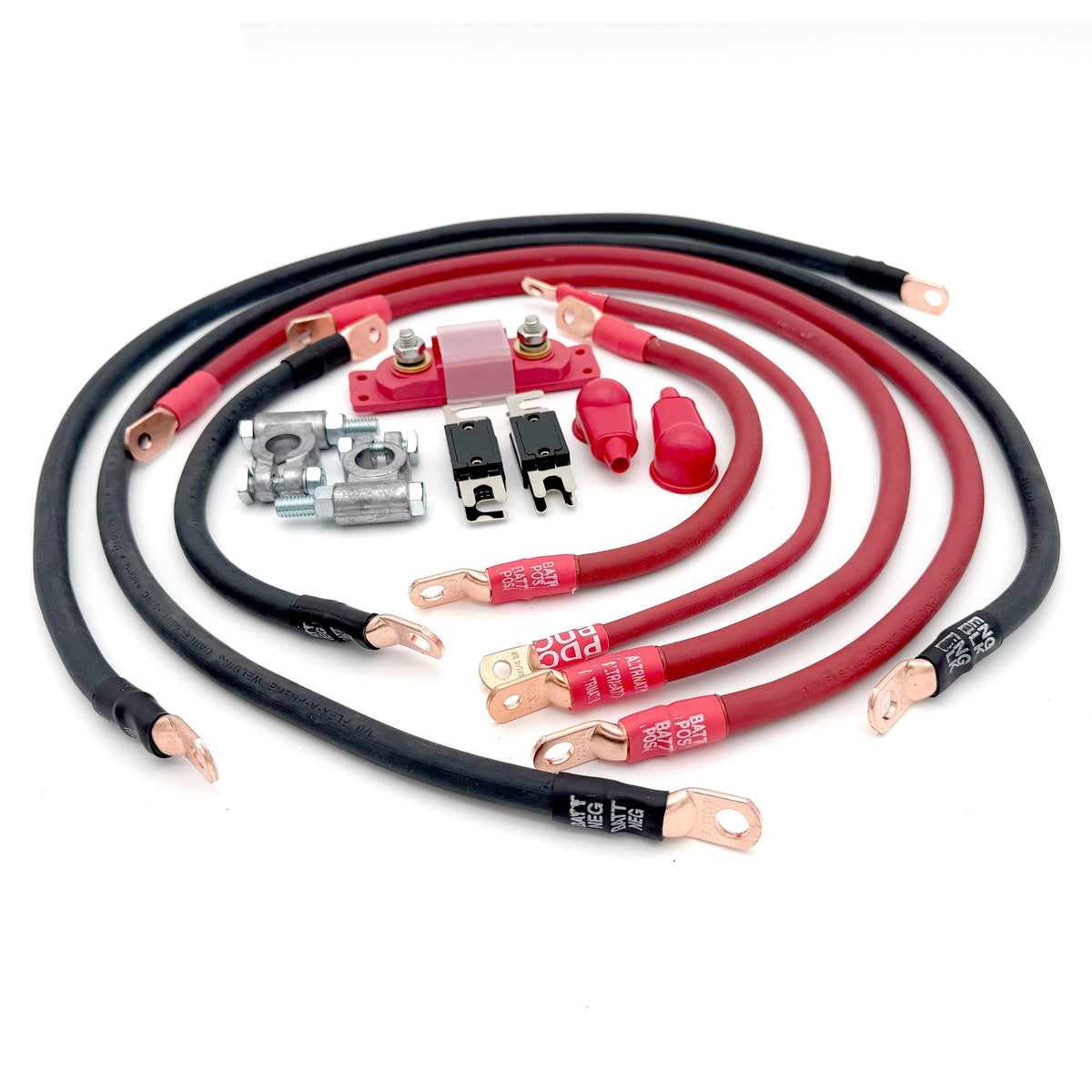 2010-2024 Toyota 4Runner Battery Cable Kit Gen 5 4.0 Liter 1/0 Gauge Battery Cable Big7Kits-2