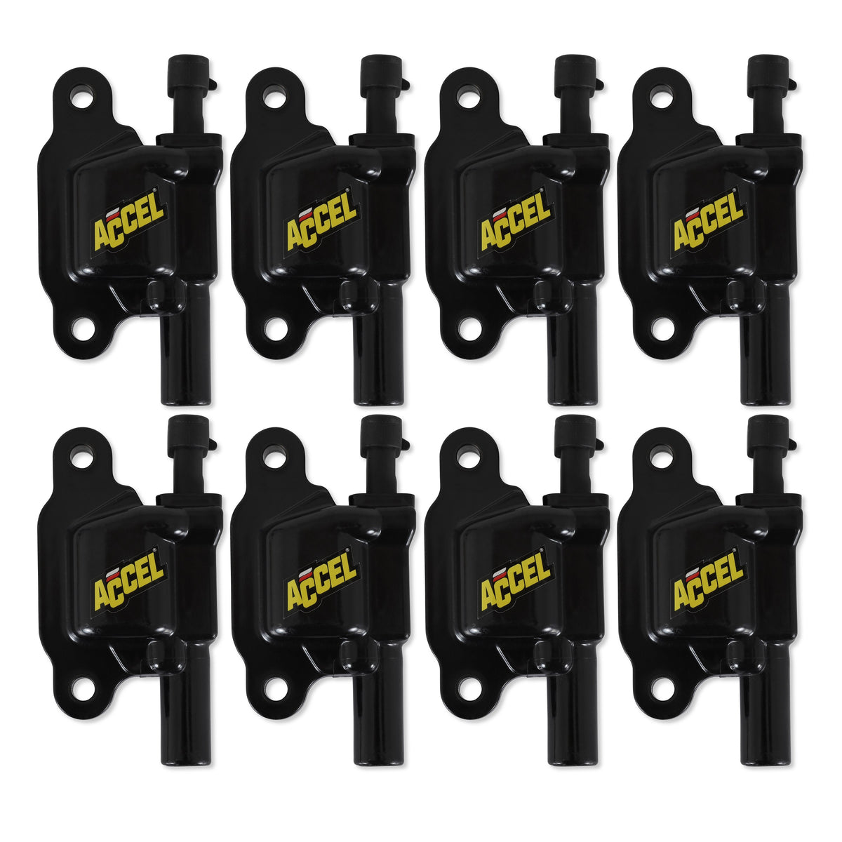 Direct Ignition Coil Kit Supercoil -Gm Ls2, Ls3 And Ls7 Black 8-Pack Supercoil For GM Ls2, Ls3, And Ls7- Black, 8 Pack ACCEL