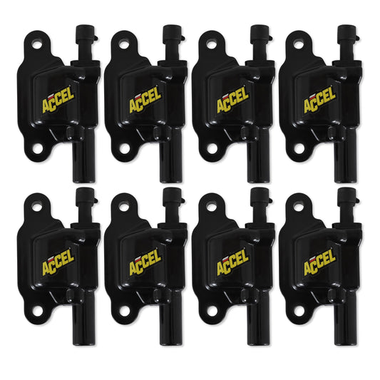 Direct Ignition Coil Kit Supercoil -Gm Ls2, Ls3 And Ls7 Black 8-Pack Supercoil For GM Ls2, Ls3, And Ls7- Black, 8 Pack ACCEL