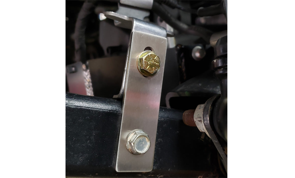 Jeep Wrangler Stainless Steel Front Brake Line Bracket Extension 2018+ JL/JT Clayton Off Road-2