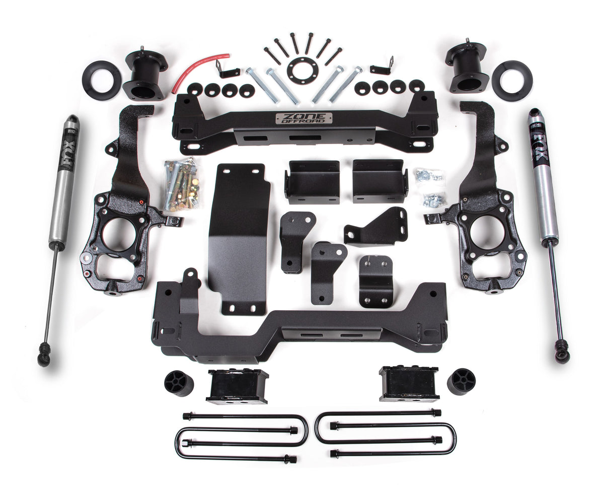 21-23 Ford F-150 Tremor 4WD 5 Inch Lift Kit 3 Inch Rear Block Spacer Front Zone Offroad-2