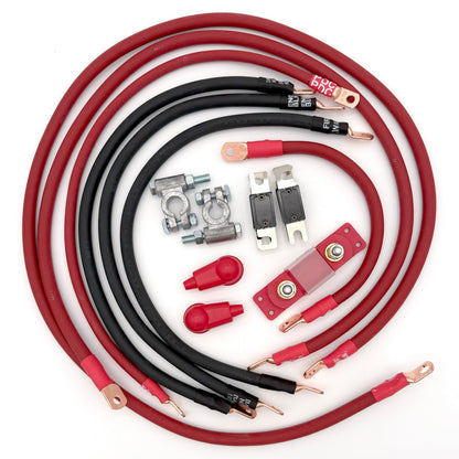 2007-2018 Jeep Wrangler JK Battery Cable Kit 3.6 Liter 2 Gauge Battery Cable Big7Kits-1