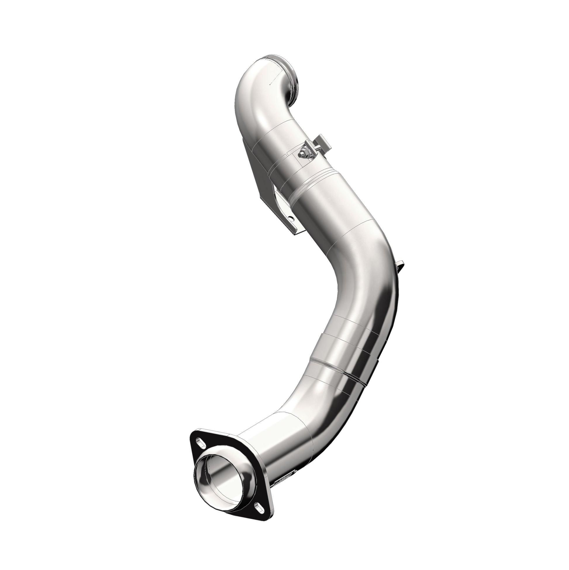4 Inch Turbo Down Pipe For 15-16 Ford 6.7L Powerstroke Non Cab and Chassis Only Aluminized Steel EO Num. D-763-1 MBRP