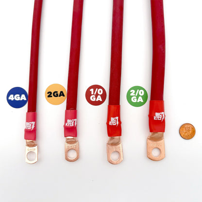 2018-2025 Jeep Wrangler JL Battery Cable Kit 2.0 Liter 1/0 Gauge Battery Cable Big7Kits-16