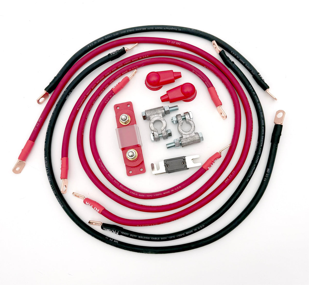 Chevy Battery Cable Kit 1/0 Gauge 5.0-5.7 Liter For 1973-1991 Chevrolet Suburban/Blazer Battery Cable Big7Kits