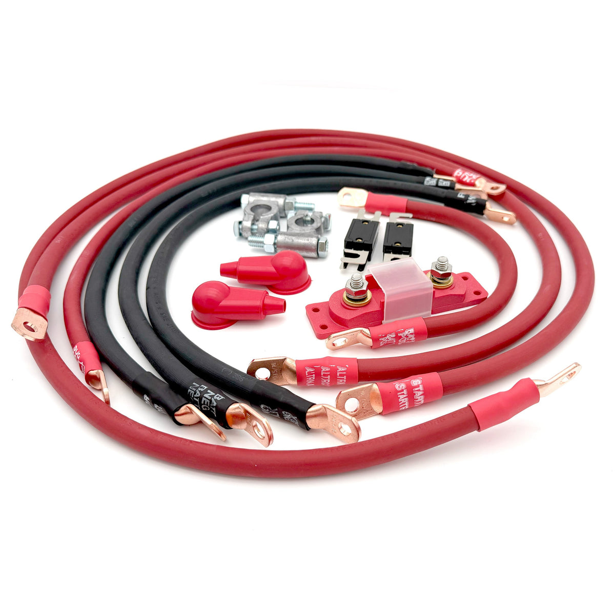 2007-2018 Jeep Wrangler JK Battery Cable Kit 3.8 Liter 1/0 Gauge Battery Cable Big7Kits-13