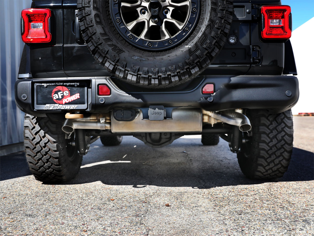 Mach Force-Xp 304 Stainless Steel OE Replacement Exhaust Tips Brushed Jeep Wrangler 392 21-26 V8-6.4L aFe Power-3