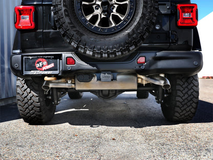 Mach Force-Xp 304 Stainless Steel OE Replacement Exhaust Tips Brushed Jeep Wrangler 392 21-26 V8-6.4L aFe Power-3