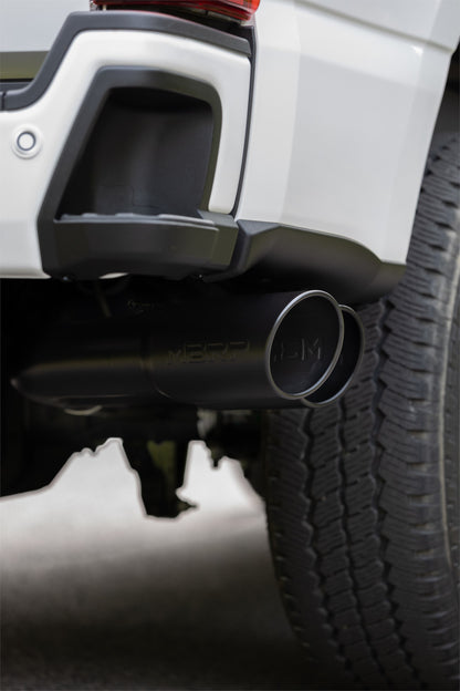 17-Up Ford F-250/350/450 6.7L 4 Inch Filter Back Single Side Dual Exit, Armor Plus T409 Stainless Steel, MBRP-9