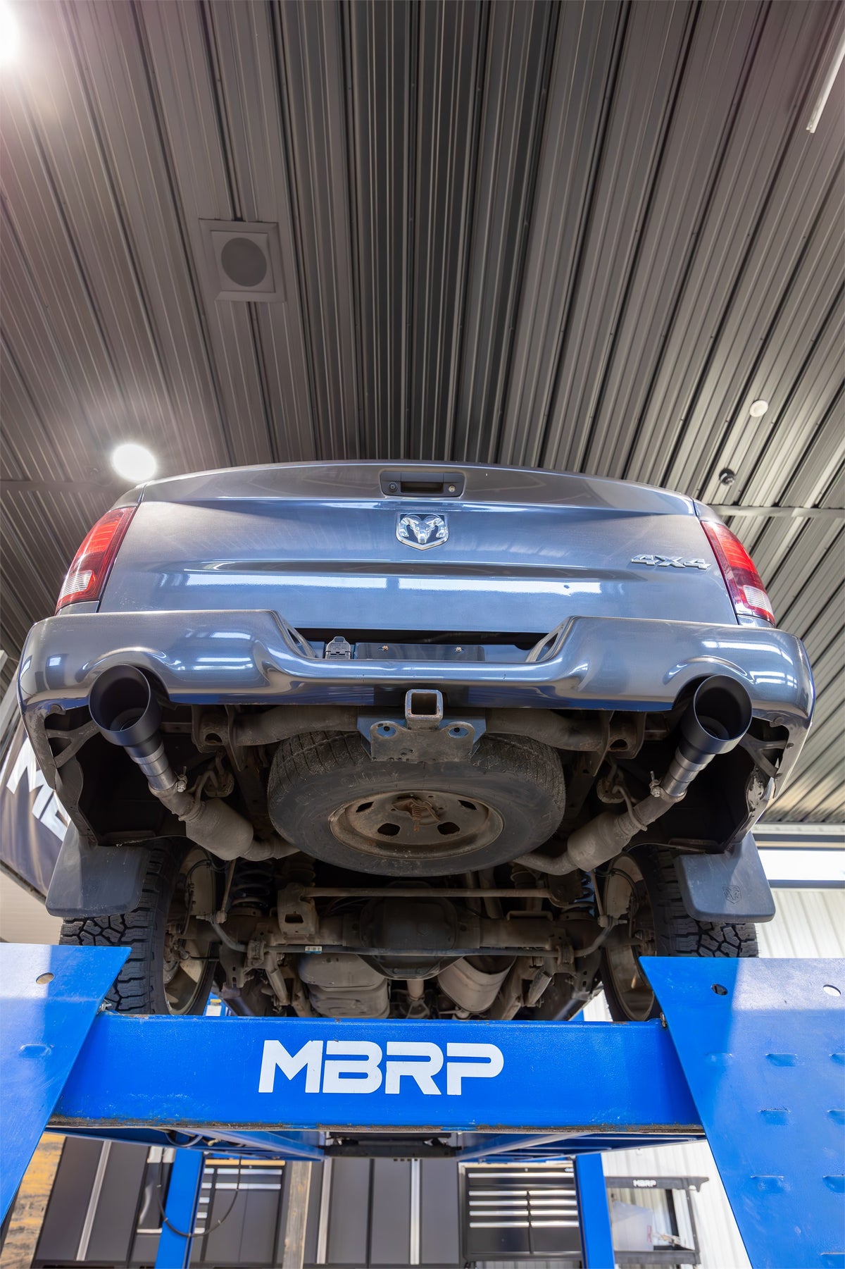 2009-2018 Ram 1500 and 2019-2024 Ram 1500 5.7L Hemi Black Exhaust Tips, Armor BLK 5 Inch OD Dual Wall Angle Cut. Sold In Pairs MBRP-3