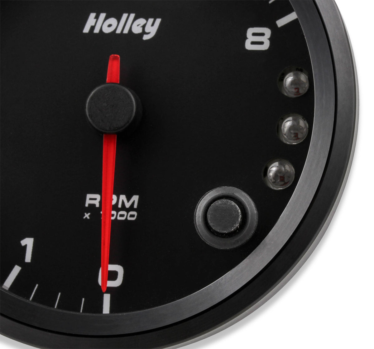 Analog-Style Tachometer Black 3-3/8 Tachometer 0-8K Standalone W/ Internal Shiftlight-Logo Holley-1