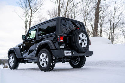 Jeep Cat Back Exhaust System Single Rear Exit Armor Lite Series For 18-Up Wrangler JL 2/4 Door 2.0L, 3.6L MBRP-12