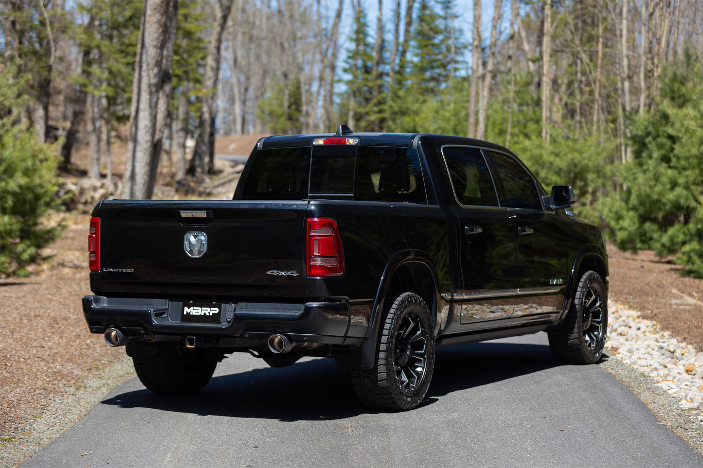 2019-2024 Ram 1500 5.7L Hemi Carbon Fiber Exhaust Tips, 5 Inch OD Dual Wall Angle Cut, Sold In Pairs MBRP-6