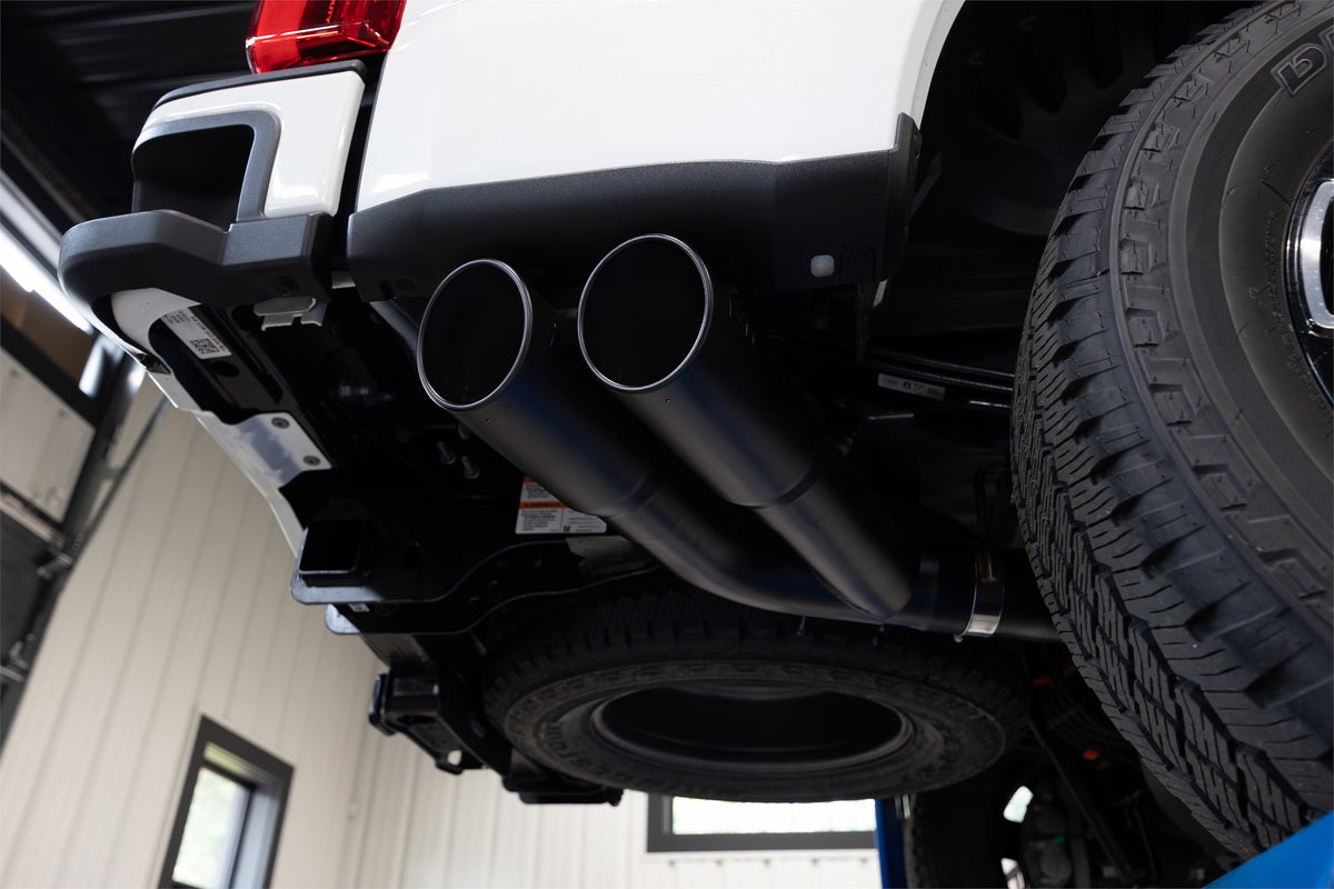 17-Up Ford F-250/350/450 6.7L 4 Inch Filter Back Single Side Dual Exit, Armor Plus T409 Stainless Steel, MBRP-6