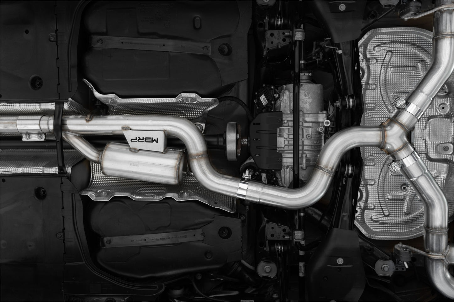 2022-Up Volkswagen Golf R MK8 T304 Stainless Steel 3 Inch Cat-Back Quad Split Rear Carbon Fiber Tips Valve Delete MBRP-1