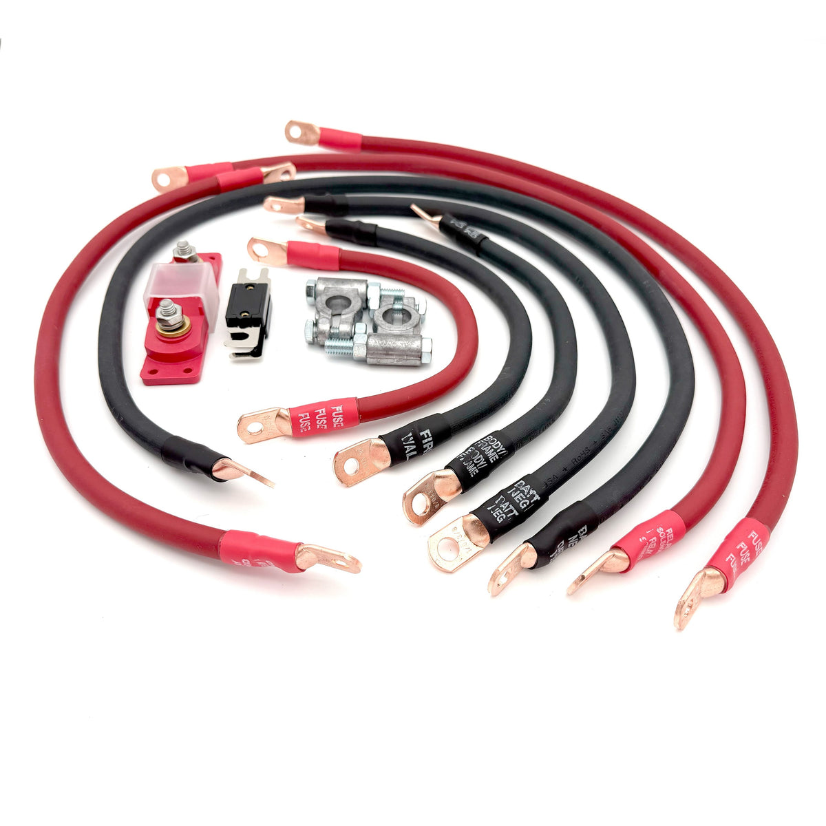 1974-1983 Jeep Cherokee Full Size SJ Battery Cables Kit V8 1/0 Gauge Battery Cable Big7Kits