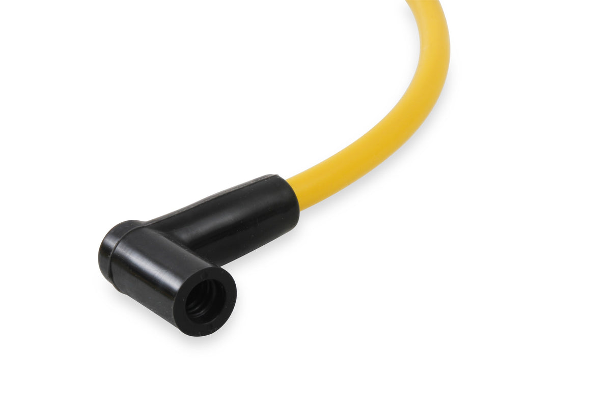 Spark Plug Wire Set- 8Mm-Custom With Graphite Core-Hei Stock Style Boots- Yellow Ford 1983-1996 V8 Efi- Super Stock, Spiral Core ACCEL-6