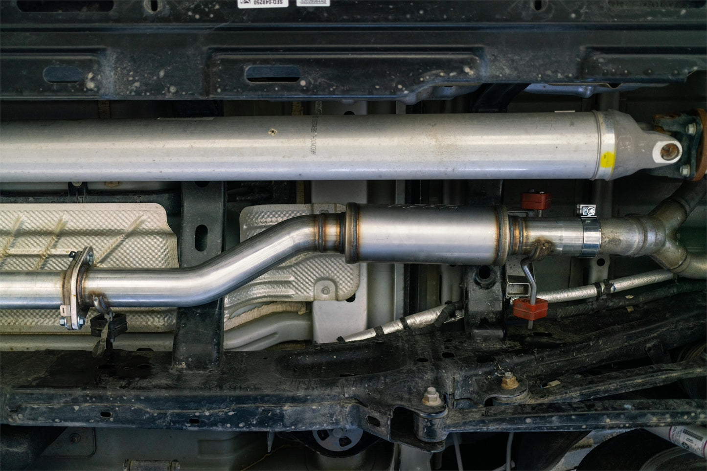 Dodge 3 Inch Single In/Out Muffler Replacement Armor Plus Series For 19-24 RAM 1500 5.7L Hemi MBRP-1